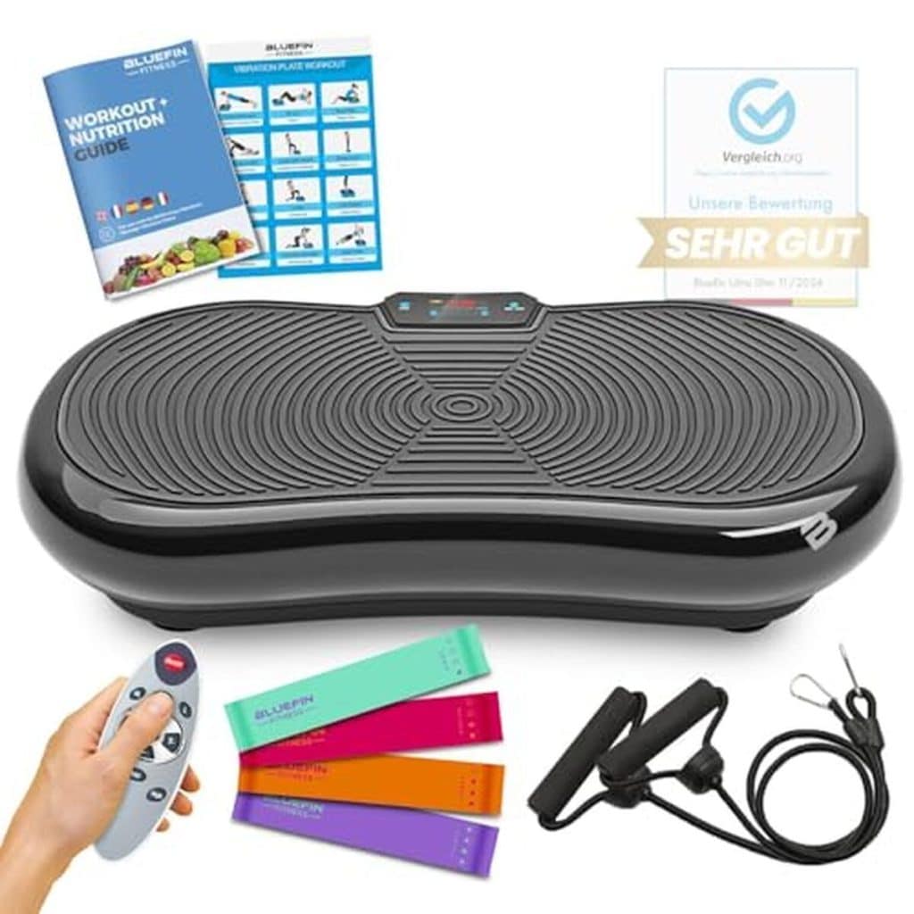 Test de la plateforme vibrante Bluefin Fitness Ultra Slim : silencieuse, compacte et efficace