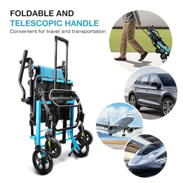 Découvrez notre test détaillé du fauteuil roulant pliable ultra léger de 8, 8 kg en bleu. Caractéristiques, avantages et avis pour bien choisir votre modèle. 