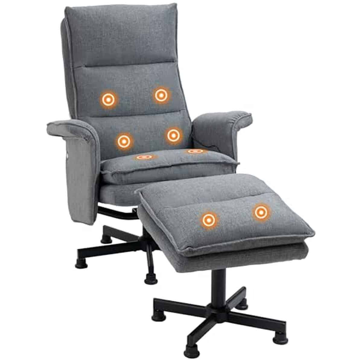 Test du fauteuil massant électrique HOMCOM 8 zones en tissu gris